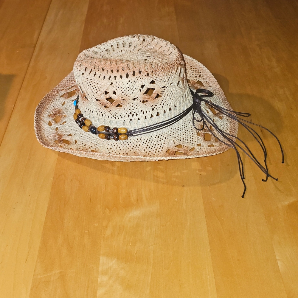 Beaded Straw Cowboy Hat - Picture 3 of 4